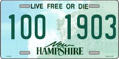 NH license plate 1001903