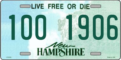 NH license plate 1001906