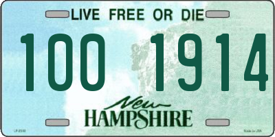 NH license plate 1001914