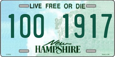 NH license plate 1001917