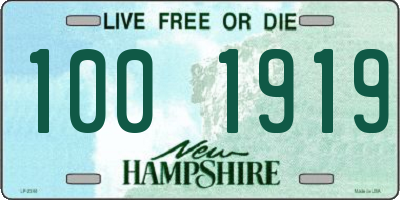 NH license plate 1001919