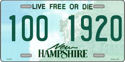 NH license plate 1001920