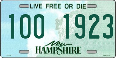 NH license plate 1001923