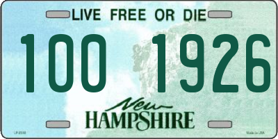 NH license plate 1001926