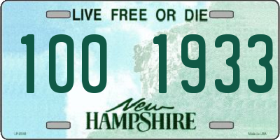 NH license plate 1001933