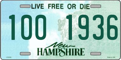 NH license plate 1001936