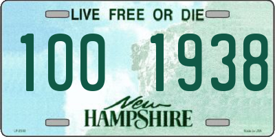 NH license plate 1001938