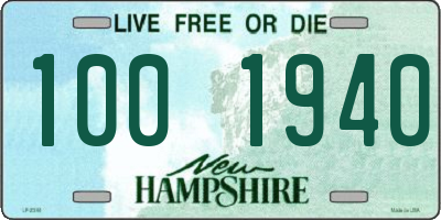 NH license plate 1001940