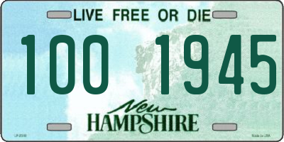 NH license plate 1001945