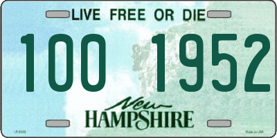 NH license plate 1001952