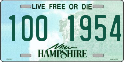 NH license plate 1001954