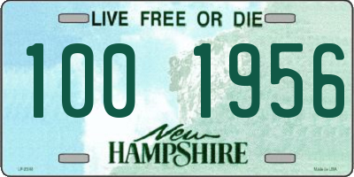 NH license plate 1001956