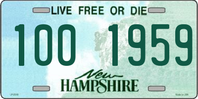 NH license plate 1001959