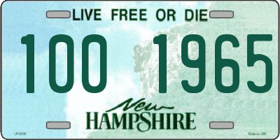 NH license plate 1001965