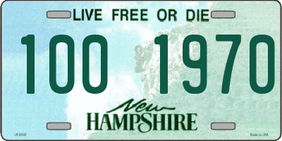 NH license plate 1001970