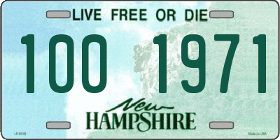 NH license plate 1001971