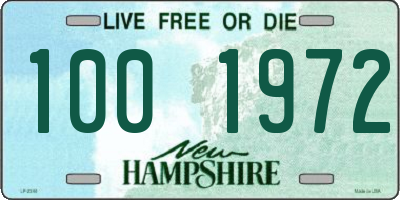 NH license plate 1001972