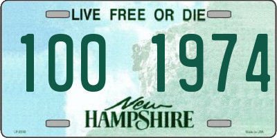 NH license plate 1001974