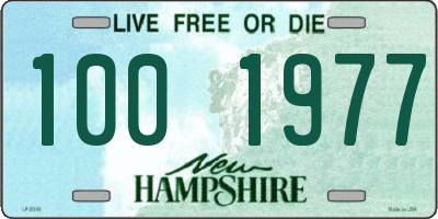 NH license plate 1001977