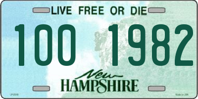 NH license plate 1001982