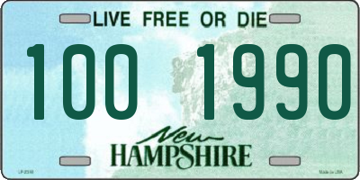 NH license plate 1001990