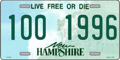 NH license plate 1001996