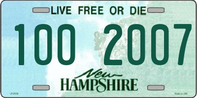 NH license plate 1002007