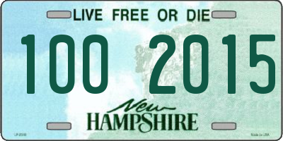 NH license plate 1002015