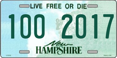 NH license plate 1002017