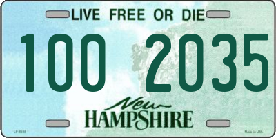 NH license plate 1002035