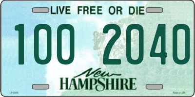 NH license plate 1002040