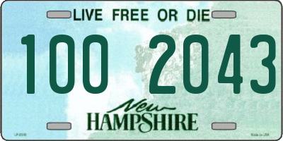 NH license plate 1002043