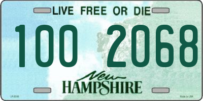 NH license plate 1002068