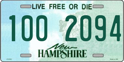 NH license plate 1002094