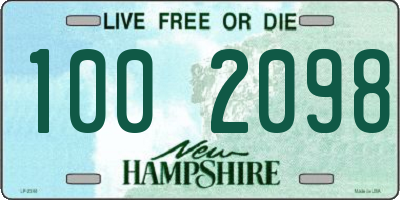 NH license plate 1002098