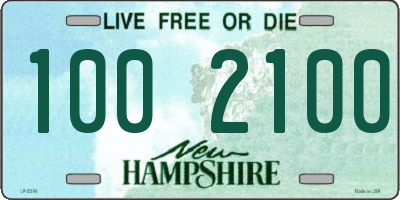 NH license plate 1002100