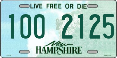 NH license plate 1002125