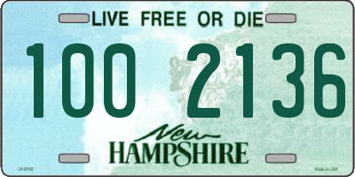 NH license plate 1002136