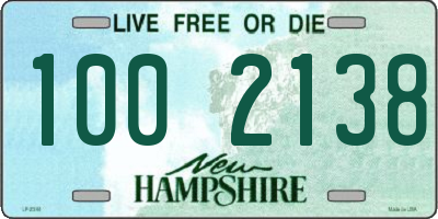 NH license plate 1002138