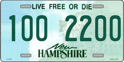 NH license plate 1002200