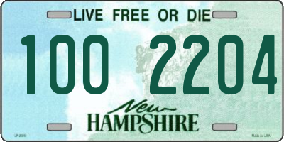 NH license plate 1002204