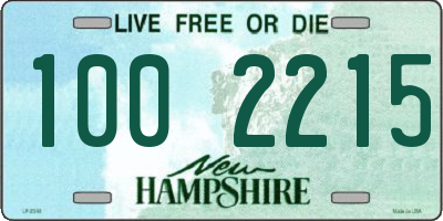 NH license plate 1002215