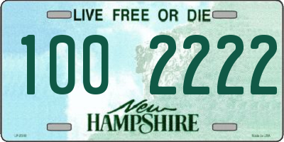 NH license plate 1002222