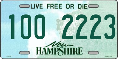 NH license plate 1002223