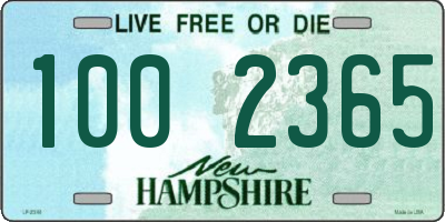 NH license plate 1002365