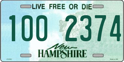 NH license plate 1002374