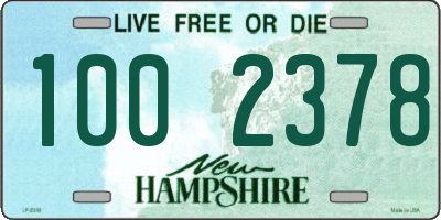 NH license plate 1002378