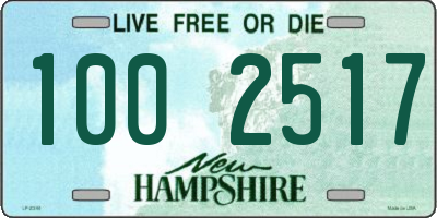 NH license plate 1002517