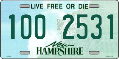 NH license plate 1002531