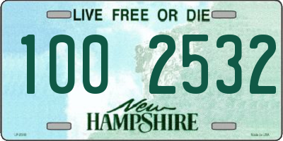 NH license plate 1002532